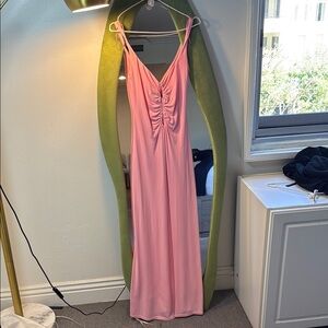 Zara Light Pink Ruched Dress